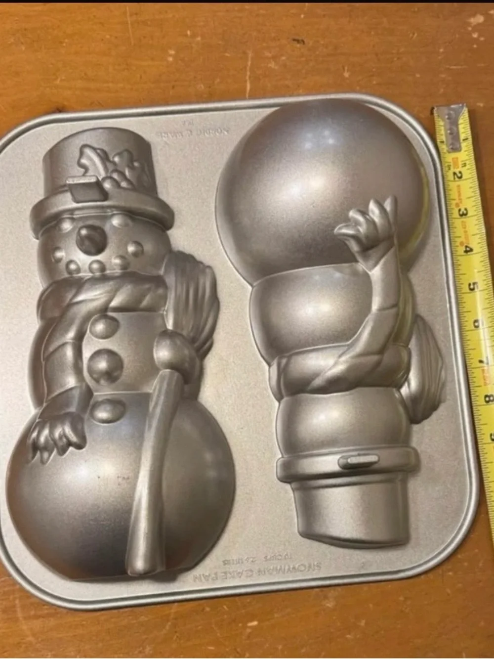 Nordic Ware Silver Snowman Holiday Cake Pan